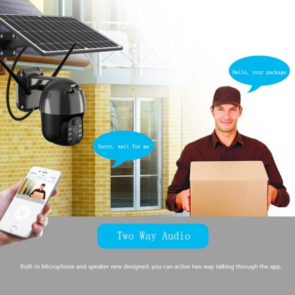 4G SIM Card Solar Powered Outdoor IP Camera 3MP 1536P Rechargeable 18650 Battery Camera Video Surveillance CCTV Camera - Image 4