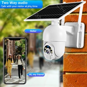 Solar Security Camera Outdoor Wireless WiFi CCTV Home Video Surveillance 1080P 4G Sim Card Battery Camera Street Mini Floodlight