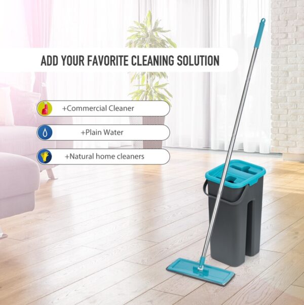 Free Hand Magic Cleaning Mop Microfiber Flexible Rags Kitchen Household Wringing Tools - Image 3
