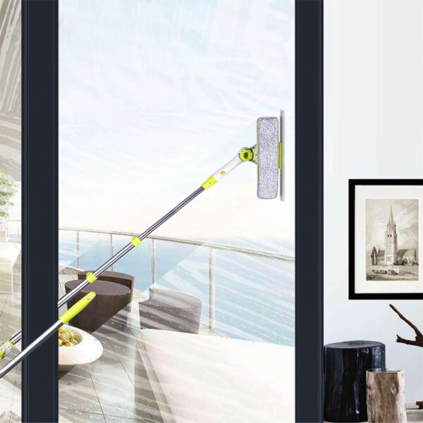 Window Glass Cleaning Tool Brush Double-sided Telescopic Rod Window Cleaner Mop Squeegee Wiper - Image 6