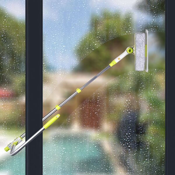 Window Glass Cleaning Tool Brush Double-sided Telescopic Rod Window Cleaner Mop Squeegee Wiper - Image 5