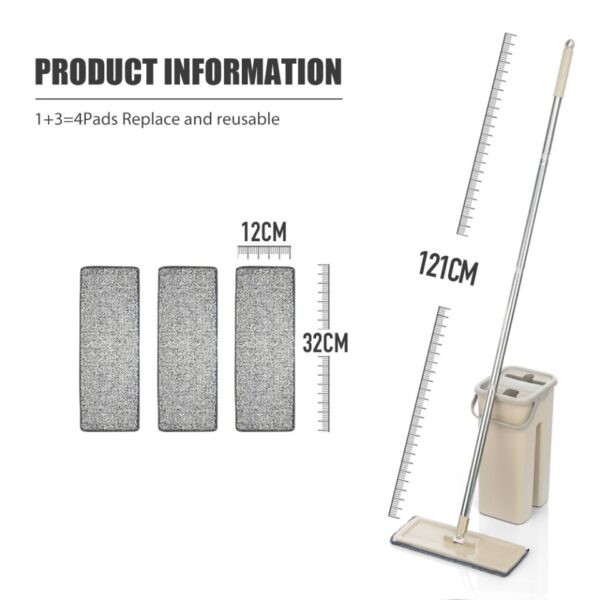 Free Hand Magic Cleaning Mop Microfiber Flexible Rags Kitchen Household Wringing Tools - Image 5