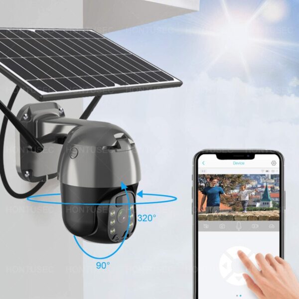 4G SIM Card Solar Powered Outdoor IP Camera 3MP 1536P Rechargeable 18650 Battery Camera Video Surveillance CCTV Camera - Image 6