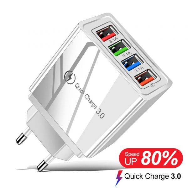 EU/US Plug USB Charger Quick Charge 3.0 For Phone Adapter for iPhone 12 Pro Max Tablet Portable Wall Mobile Charger Fast Charger - Image 3