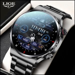 LIGE New Bluetooth Call Smart watch Men Full touch Screen Sports fitness watch Bluetooth is Suitable For Android ios Smart watch