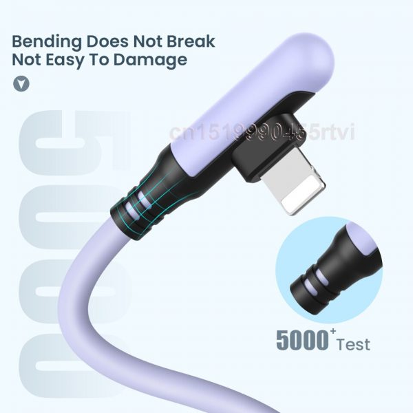 USB Cable For iPhone 13 12 11 Pro Max X XR XS 8 7 6s 5s Fast Charging Charger Liquid Silicone Data Cable 0.3/1.2/1.8M - Image 3