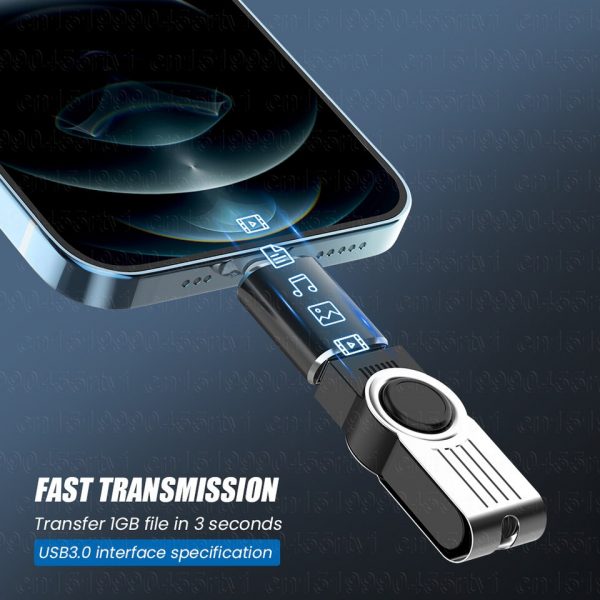 USB3.0 OTG Adapter For iPhone 13 12 11 Pro XS Max XR X 8 Plus 7 6s iPad U Disk Lighting Male to USB 3.0 Adapter for iOS 13 above - Image 2