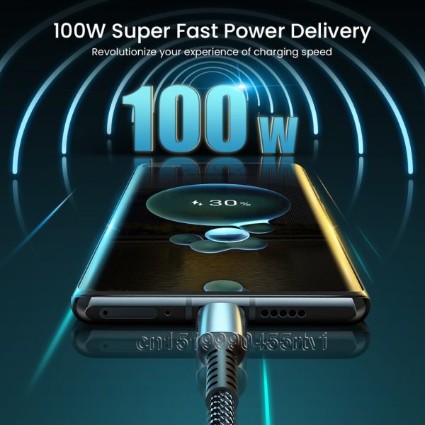 100W USB C to USB Type C Cable USB C PD 5A Fast Charging Cord USB-C Type-c Cable for MacBook iPad Samsung Huawei Xiaomi 0.5/1/2M - Image 7