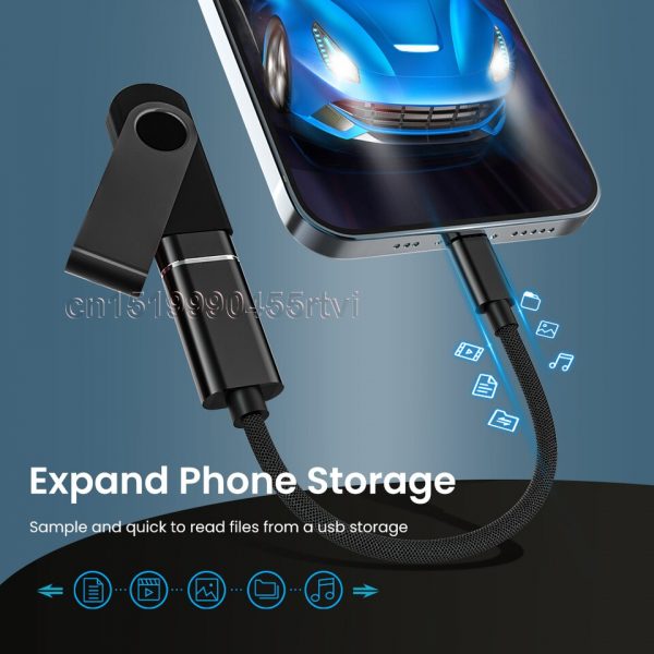 8-Pin to USB 3.0 OTG Adapter Cable For iPhone 13 12 11 Pro Max Xs XR 7 8 Plus iPad for iOS 13 above for Mouse Camera Card Reader - Image 4