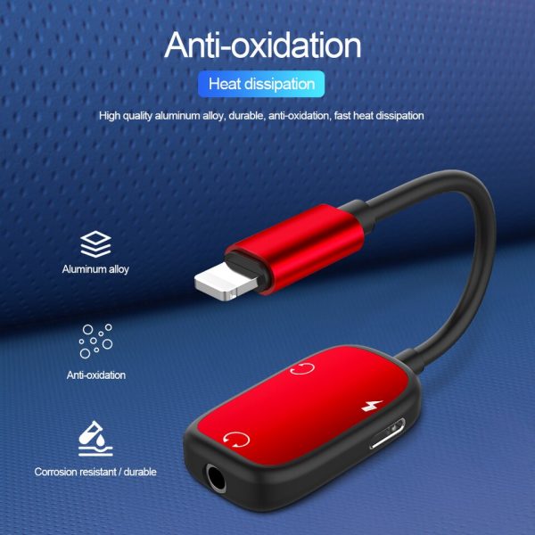 3 in 1 Audio Adapter charging Earphone Cable For iPhone 13 12 11 XR XS X Aux Jack headset For 8 Pin 3.5 mm To Headphone splitter - Image 6