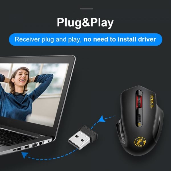 USB Wireless Mouse 2000DPI USB 2.0 Receiver Optical Computer Mouse 2.4GHz Ergonomic Mice For Laptop PC Sound Silent Mouse - Image 14