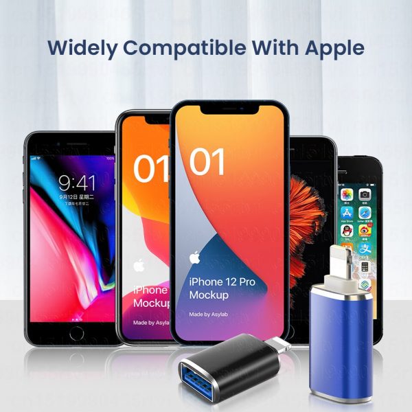 USB3.0 OTG Adapter For iPhone 13 12 11 Pro XS Max XR X 8 Plus 7 6s iPad U Disk Lighting Male to USB 3.0 Adapter for iOS 13 above - Image 4