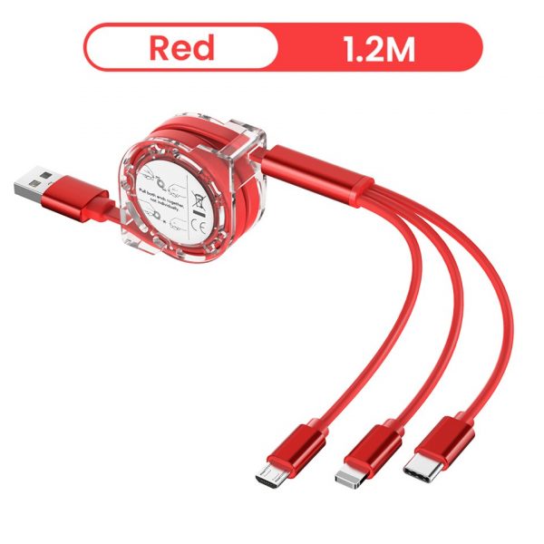 USB Charge Cable for iPhone 13 12 Micro USB Type C Cable Retractable Portable Charging Cable For iPhone X 8 Samsung - Image 10