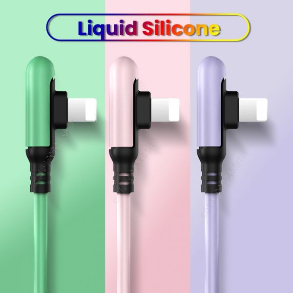 USB Cable For iPhone 13 12 11 Pro Max X XR XS 8 7 6s 5s Fast Charging Charger Liquid Silicone Data Cable 0.3/1.2/1.8M - Image 5