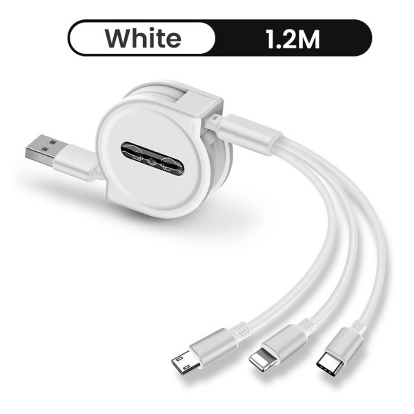 USB Charge Cable for iPhone 13 12 Micro USB Type C Cable Retractable Portable Charging Cable For iPhone X 8 Samsung - Image 17