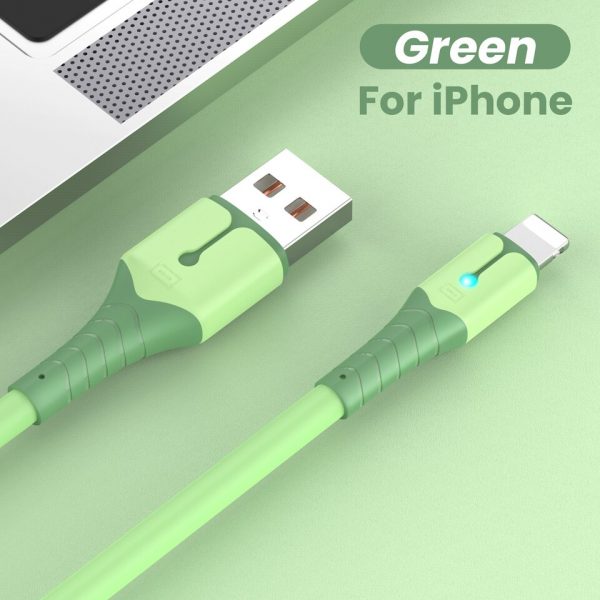 USB Data Cable For iPhone 13 Mini 12 Pro Max X XR 11 XS 8 7 6s Liquid Silicone Charging Cable USB Data Cable Phone Charger Cable - Image 10
