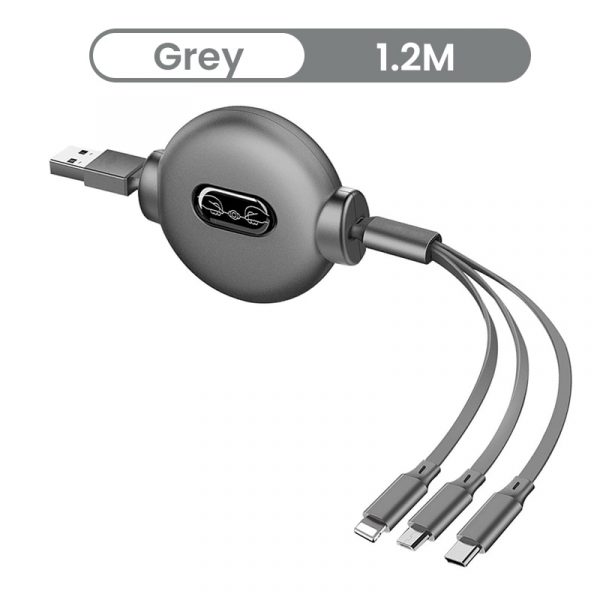 USB Charge Cable for iPhone 13 12 Micro USB Type C Cable Retractable Portable Charging Cable For iPhone X 8 Samsung - Image 7