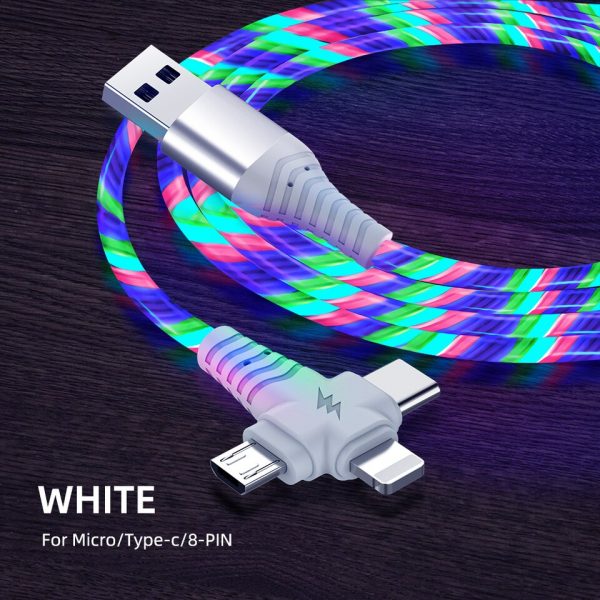 Usb cable for iPhone 13 12 11 Pro 3 in 1 2in1 LED Micro USB Type C 8-Pin charger for Huawei Xiaomi - Image 9