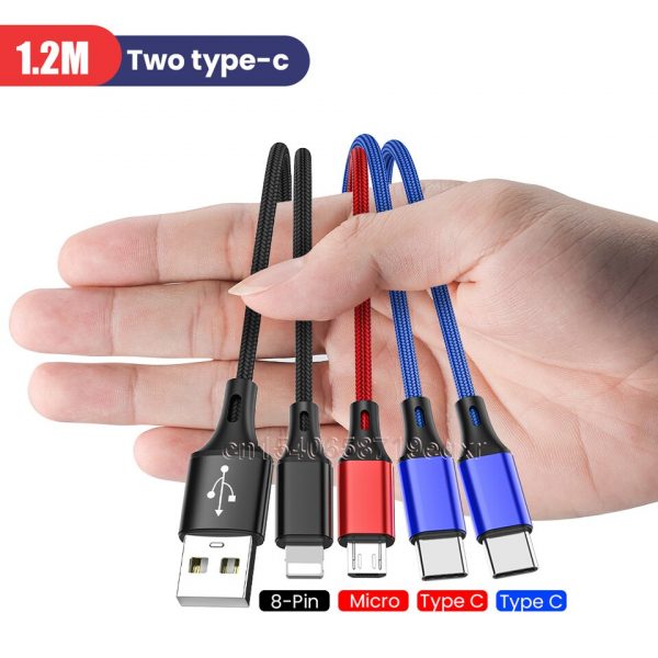 USB Type C Cable for iPhone 13 12 11 Pro Max XS 3 in 1 2 in 1 Charging Cable Micro USB Cable for Huawei Samsung Xiaomi - Image 4