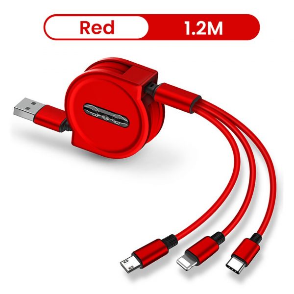 USB Charge Cable for iPhone 13 12 Micro USB Type C Cable Retractable Portable Charging Cable For iPhone X 8 Samsung - Image 14