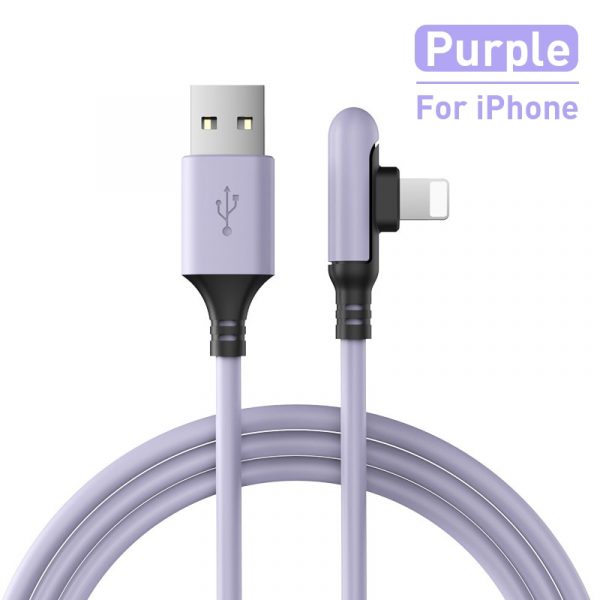 USB Cable For iPhone 13 12 11 Pro Max X XR XS 8 7 6s 5s Fast Charging Charger Liquid Silicone Data Cable 0.3/1.2/1.8M - Image 4