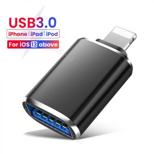 USB3.0 OTG Adapter For iPhone 13 12 11 Pro XS Max XR X 8 Plus 7 6s iPad U Disk Lighting Male to USB 3.0 Adapter for iOS 13 above