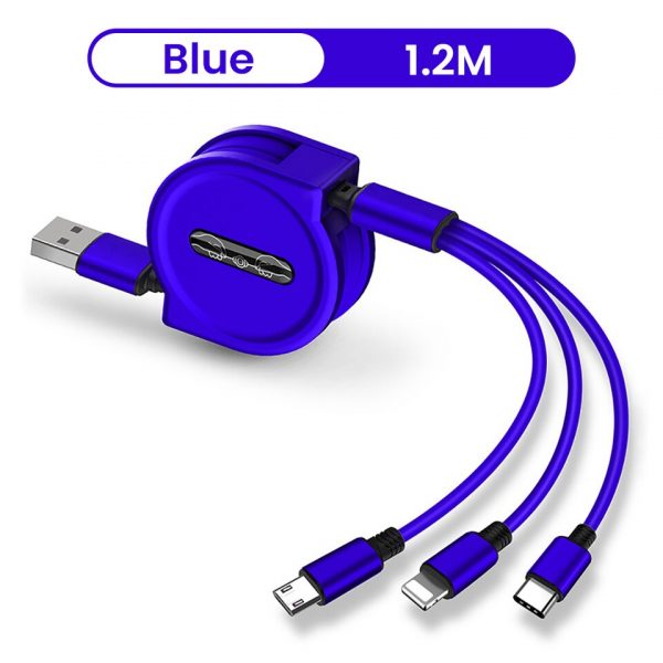 USB Charge Cable for iPhone 13 12 Micro USB Type C Cable Retractable Portable Charging Cable For iPhone X 8 Samsung - Image 9
