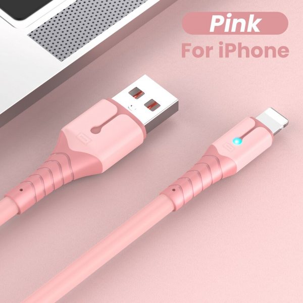 USB Data Cable For iPhone 13 Mini 12 Pro Max X XR 11 XS 8 7 6s Liquid Silicone Charging Cable USB Data Cable Phone Charger Cable - Image 9