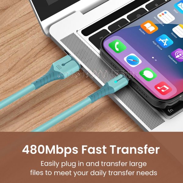 USB Data Cable For iPhone 13 Mini 12 Pro Max X XR 11 XS 8 7 6s Liquid Silicone Charging Cable USB Data Cable Phone Charger Cable - Image 8