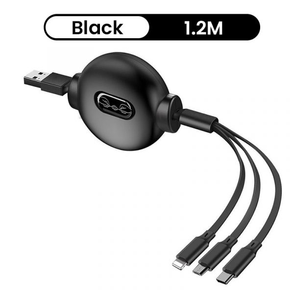 USB Charge Cable for iPhone 13 12 Micro USB Type C Cable Retractable Portable Charging Cable For iPhone X 8 Samsung - Image 12