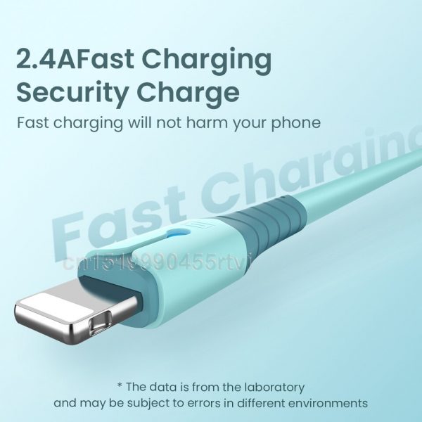 USB Data Cable For iPhone 13 Mini 12 Pro Max X XR 11 XS 8 7 6s Liquid Silicone Charging Cable USB Data Cable Phone Charger Cable - Image 11