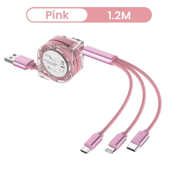 USB Charge Cable for iPhone 13 12 Micro USB Type C Cable Retractable Portable Charging Cable For iPhone X 8 Samsung - Image 15