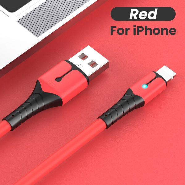 USB Data Cable For iPhone 13 Mini 12 Pro Max X XR 11 XS 8 7 6s Liquid Silicone Charging Cable USB Data Cable Phone Charger Cable - Image 7