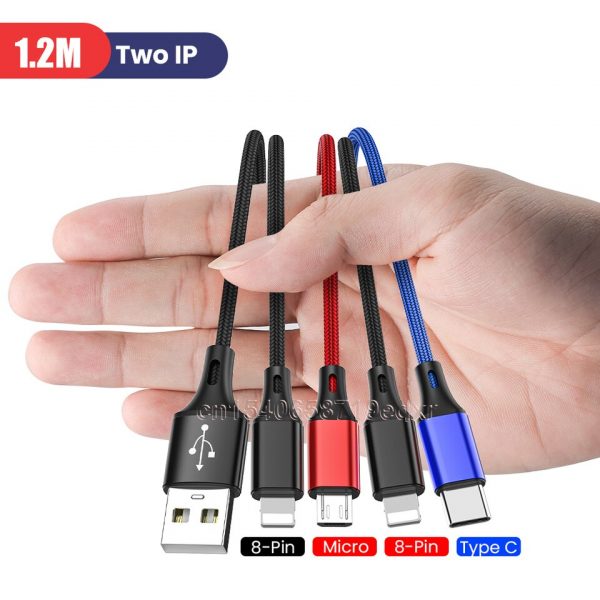USB Type C Cable for iPhone 13 12 11 Pro Max XS 3 in 1 2 in 1 Charging Cable Micro USB Cable for Huawei Samsung Xiaomi - Image 8