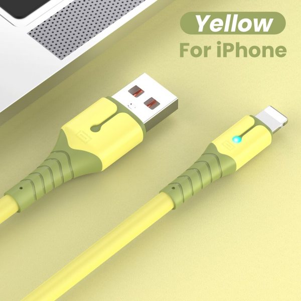 USB Data Cable For iPhone 13 Mini 12 Pro Max X XR 11 XS 8 7 6s Liquid Silicone Charging Cable USB Data Cable Phone Charger Cable - Image 4