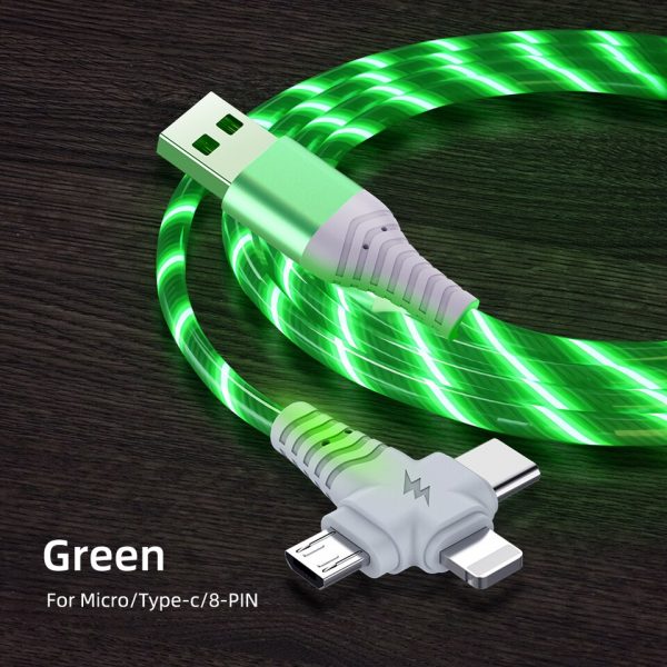 Usb cable for iPhone 13 12 11 Pro 3 in 1 2in1 LED Micro USB Type C 8-Pin charger for Huawei Xiaomi - Image 11
