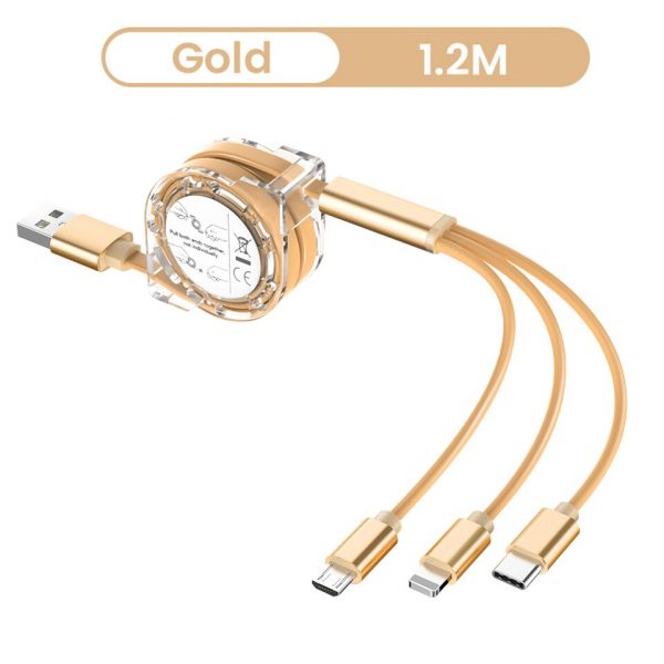 USB Charge Cable for iPhone 13 12 Micro USB Type C Cable Retractable Portable Charging Cable For iPhone X 8 Samsung - Image 18