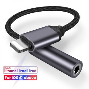 AUX Cable For iPhone 13 12 11 Pro male to female Adapter Headphone Connector Audio Splitter for iOS 14 Above