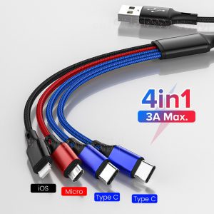 USB Type C Cable for iPhone 13 12 11 Pro Max XS 3 in 1 2 in 1 Charging Cable Micro USB Cable for Huawei Samsung Xiaomi