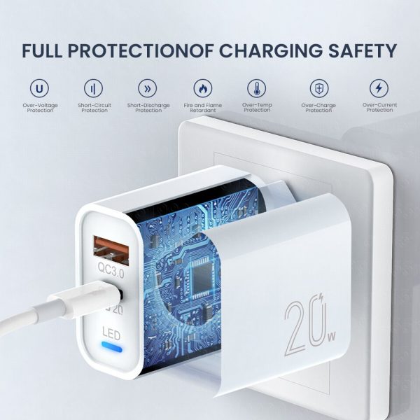 PD 20W Fast Charger USB C Charger Adapt For iPhone 12 13 Pro Max Quick Charge 3.0 Charger For Xiaomi Huawei Mobile Phone Charger - Image 7