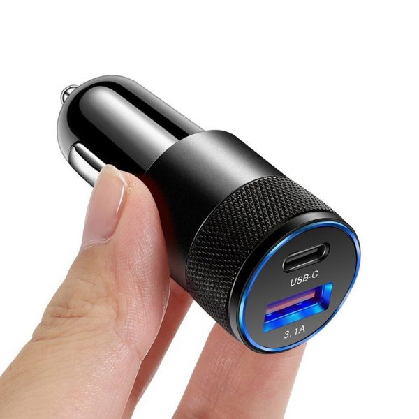 15W PD Type C 3.1A USB Car Charger Phone Fast Car Charger Power Adapter For iPhone Xiaomi Samsung Huawei Honor OPPO Realme - Image 9