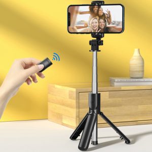 Portable Bluetooth 360° Rotation Shot Selfie Stick Phone Gimbal Stabilizer Tripod 3-Axis Flexible Stabilizer for Smartphone