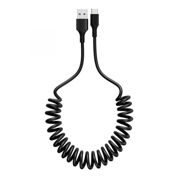 40W 5A USB Type C Data Cable Micro USB Spring Pull Telescopic Fast Charging Cable for Android Phone Accessories Car USB Cable - Image 6