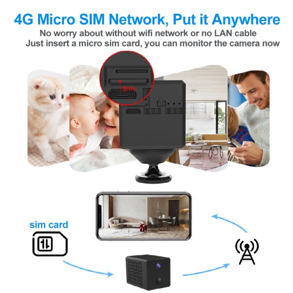 Vstarcam 1080P 4G Mini Camera IP 2600mAh Rechargeable Battery Wifi IR Night Surveillance Smart Home Sim Card Security Camera - Image 3
