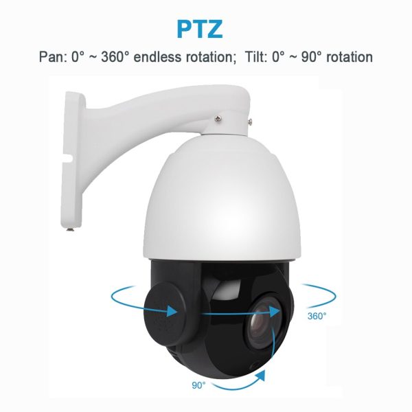 PoE IP PTZ 4K 8MP 5MP Surveillance Dome Security Camera 30X Zoom IR 100m 360° Pan Range IR 100m H.265 Outdoor Hikvision Protocol - Image 3