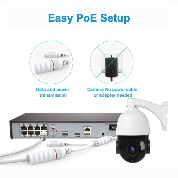 PoE IP PTZ 4K 8MP 5MP Surveillance Dome Security Camera 30X Zoom IR 100m 360° Pan Range IR 100m H.265 Outdoor Hikvision Protocol - Image 2