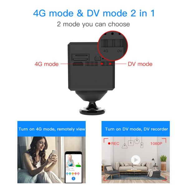 Vstarcam 1080P 4G Mini Camera IP 2600mAh Rechargeable Battery Wifi IR Night Surveillance Smart Home Sim Card Security Camera - Image 5