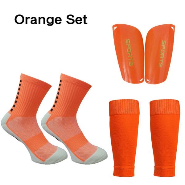 A Set Hight Elasticity Soccer Shin Guard Sleeves Adults  Soccer Pads Trusox Anti-Slip Socks Legging Cover Sports Protective Gear - Image 5