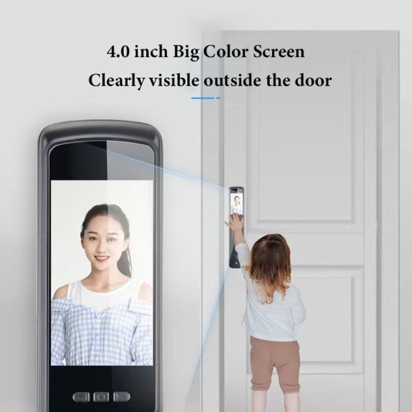 3D Face Recognition Smart Door Lock Access Control 7 Unlocking Method for 40-70mm Wooden Door Work Well in the Dark - Image 2
