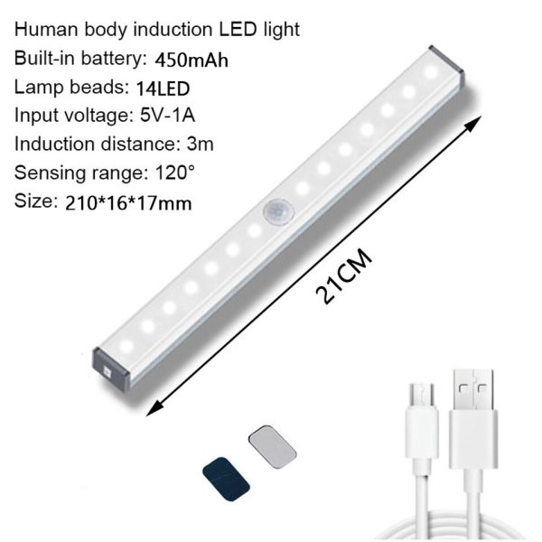 Ultra thin LED Light Under Cabinet Light Motion Sensor light Closet Light Cabinet Kitchen Bedroom Wardrobe Lighting Night light - Image 9